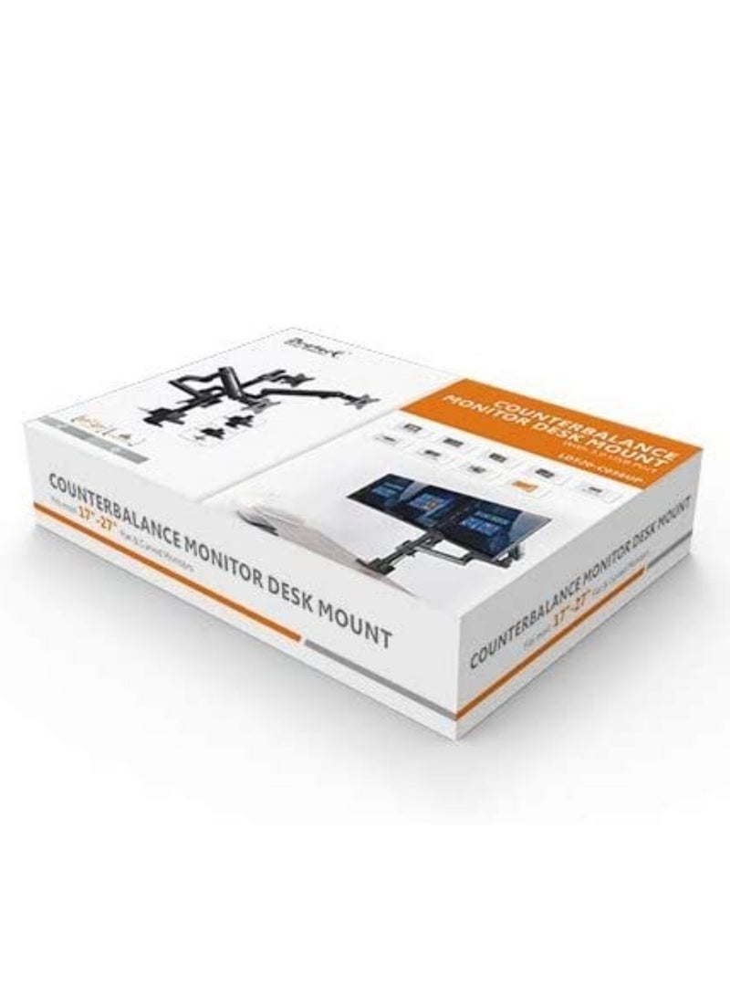 Adjustable 3 Monitor Arm Desk Stand with USB Ports 32 Inch - Image 4