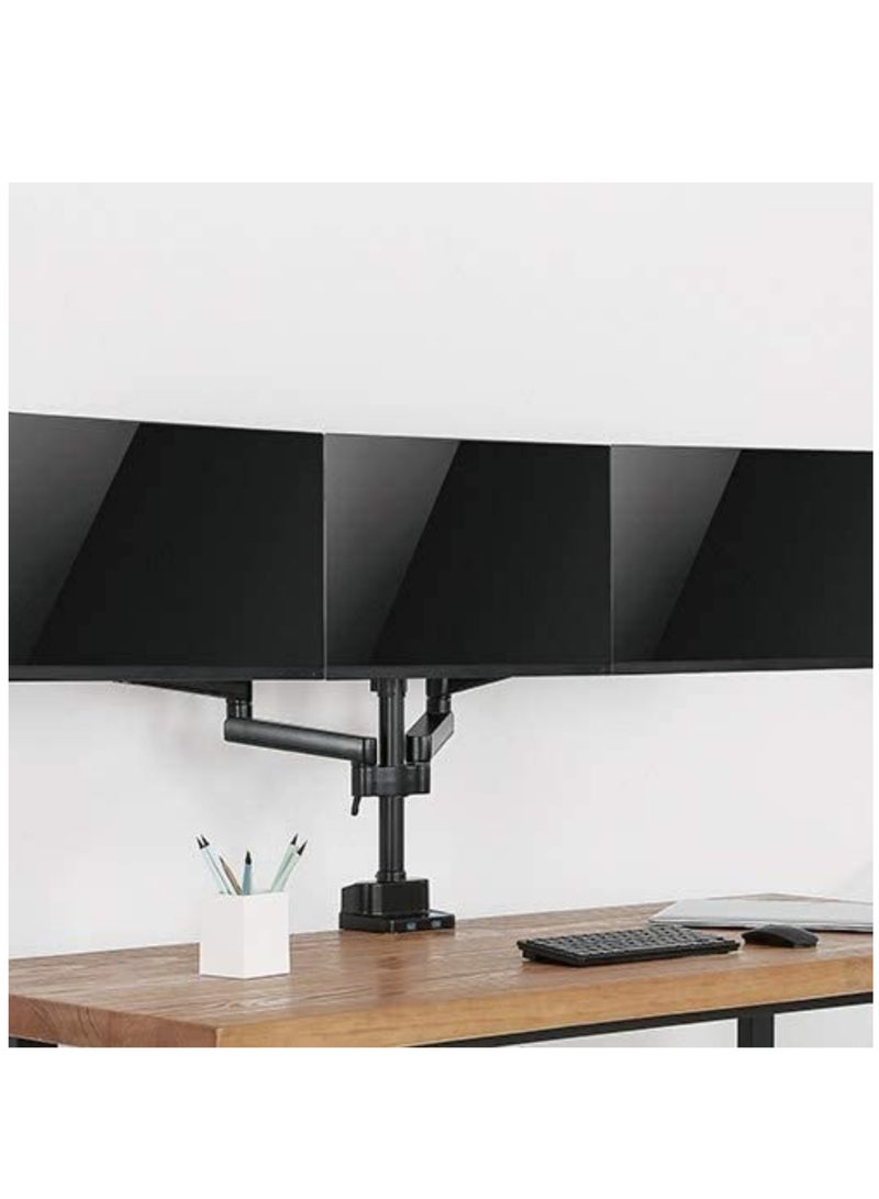 Adjustable 3 Monitor Arm Desk Stand with USB Ports 32 Inch - Image 3