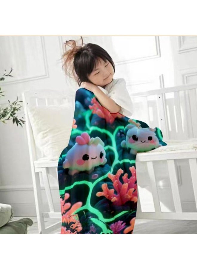 عام بطانية رقيقة من الفانيلا الكرتونية للأطفال والرضع (دافئة ومريحة، ومناسبة للنوم والألعاب) 70 سم * 100 سم - Image 3