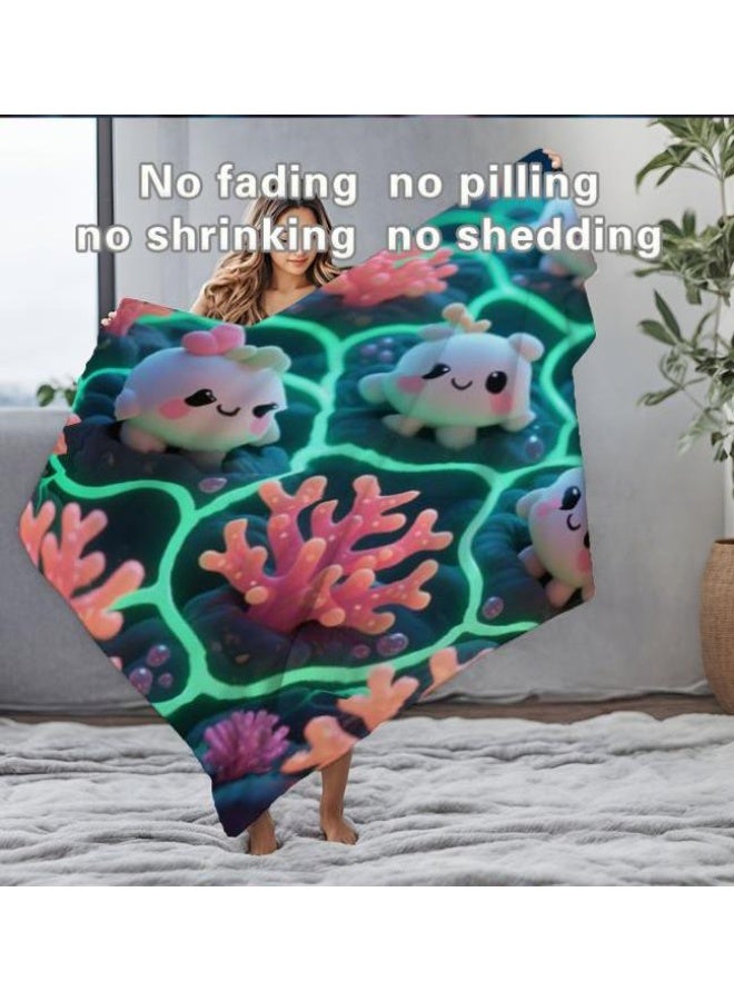 عام بطانية رقيقة من الفانيلا الكرتونية للأطفال والرضع (دافئة ومريحة، ومناسبة للنوم والألعاب) 70 سم * 100 سم - Image 4