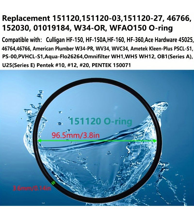 3 Types Filter Housing O Ring Replacement 151120 3pcs Compatible with 3m Aqua Pure AO Smith Watt - Image 3