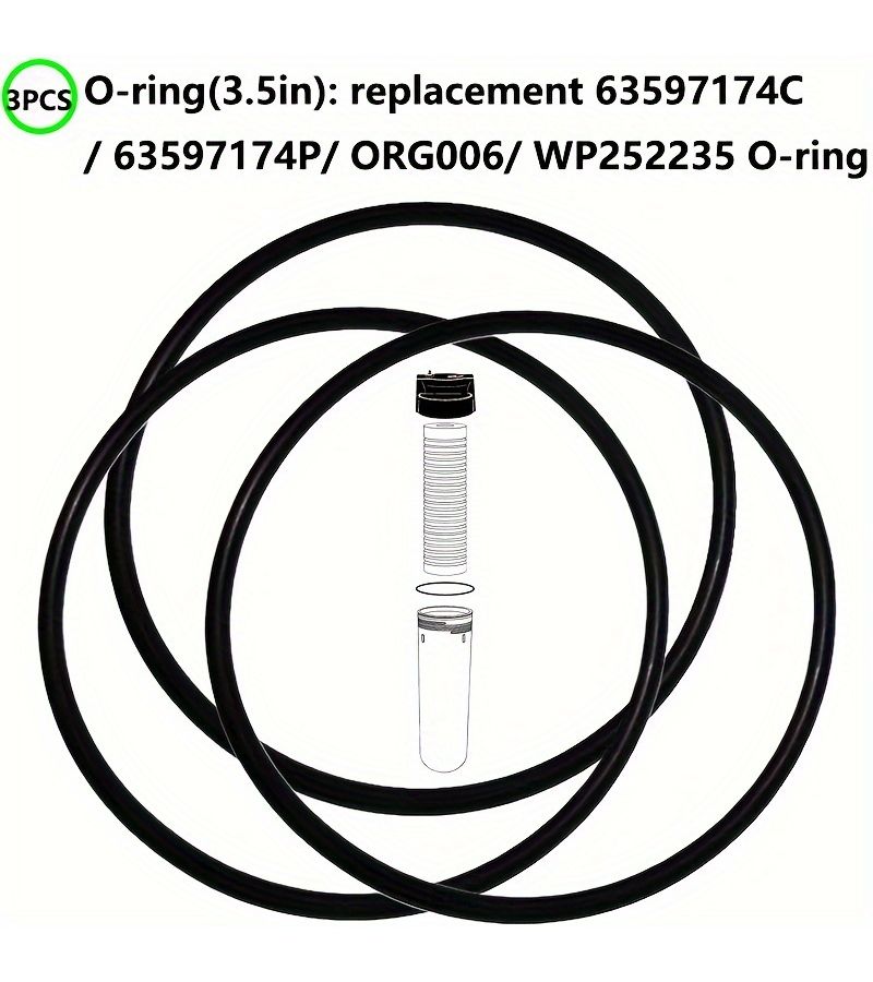 3 Types Filter Housing O Ring Replacement 151120 3pcs Compatible with 3m Aqua Pure AO Smith Watt - Image 2