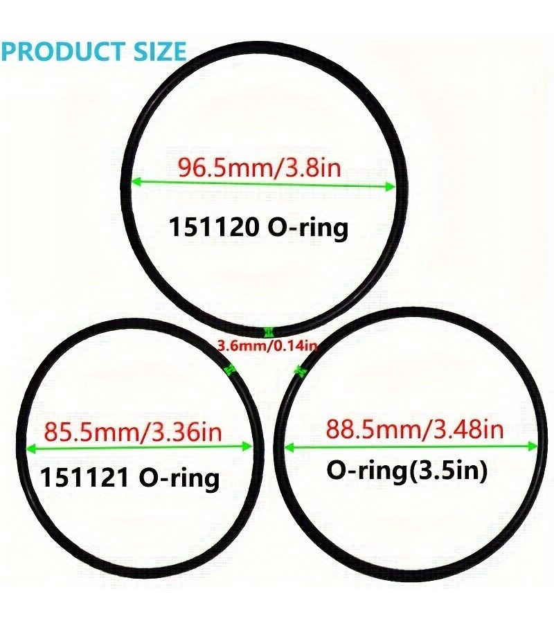 3 Types Filter Housing O Ring Replacement 151120 3pcs Compatible with 3m Aqua Pure AO Smith Watt - Image 5
