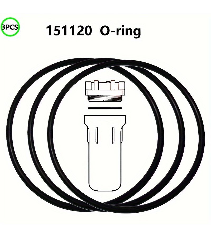 3 Types Filter Housing O Ring Replacement 151120 3pcs Compatible with 3m Aqua Pure AO Smith Watt - Image 1