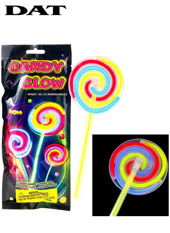 DAT Glow Lollipop Toy â€“ Fun Light-Up Candy Shape with Glow Sticks â€“ Perfect for Parties, Kids & Festivals - Image 1