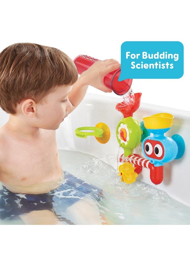 Yookidoo Yookidoo Baby Toddler Bath Wall Toy (Ages 1-3) Waterfall Spinning Gears & Rotating Googly Eyes - Mold Free - Attach to Any Tub or Shower - Spin N Sprinkle Water Lab - Great for Boys, Girls,& Kids  - Image 2