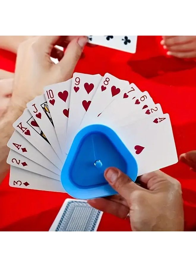 4 Pcs Triangle Card Holders Set Colorful Heavy Duty Plastic Construction Sturdy Base Color Coded Sides Hands Free Poker Board Game Accessories Compact Stackable Design With Individual Slots For Easy Access Ideal Gift For Christmas Game Nights - Image 4