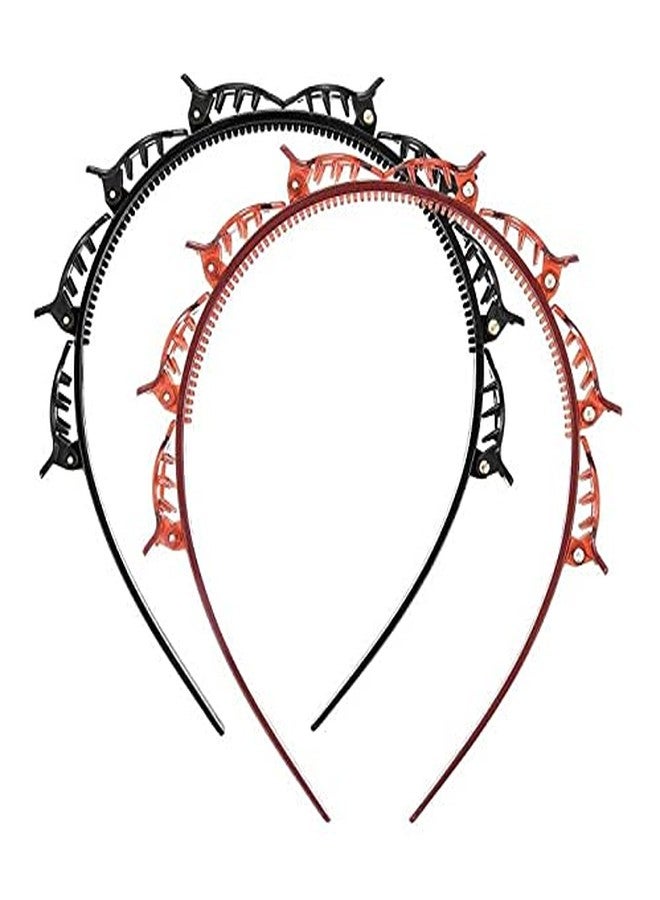 AKADO Plastic twisted hair clips pin hair band hairstyle tool for women and girls (2 PCS) - Image 1