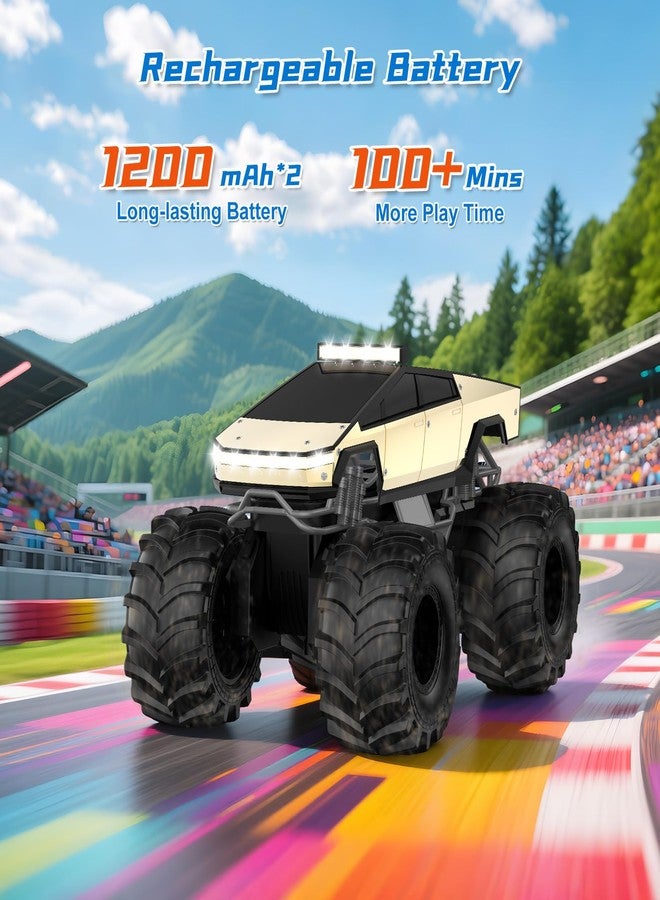 Dafotil Remote Control Car for Boys, 1:18 Monster Trucks Toys Amphibious RC Cars, 2.4 GHz Waterproof RC Trucks, 4WD All Terrain Off-Road Pickup, Kids Toys for 6-12 Year Old Boys Girls Christmas Birthday Gifts - Image 4