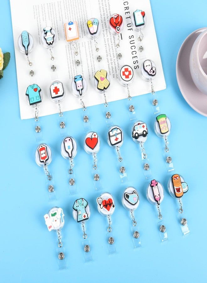 Ulema 24Pcs Nurse Badge Reel, Retractable Nursing ID Badge Holders Nurse Accessories for Doctor，Nursing Student ID Badge Clip, Medical Health Hospital Office Worker Items. - Image 4