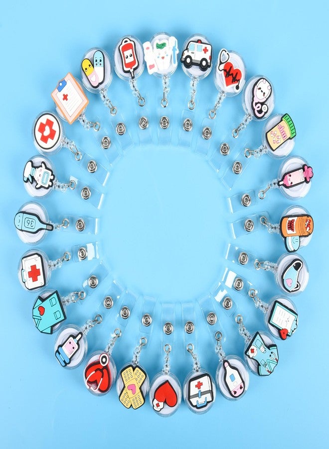 Ulema 24Pcs Nurse Badge Reel, Retractable Nursing ID Badge Holders Nurse Accessories for Doctor，Nursing Student ID Badge Clip, Medical Health Hospital Office Worker Items. - Image 5