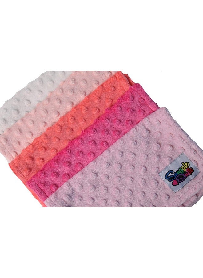 Snuggle Stuffs Baby Girls 5 Pack Minky Dot Burp Cloths - Shades Pink - Image 3