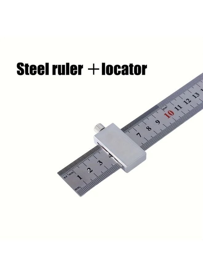 Precision Carbon Steel Carpentry Squares Silvery Heavy Duty Aluminum Marking Gauges - Image 1
