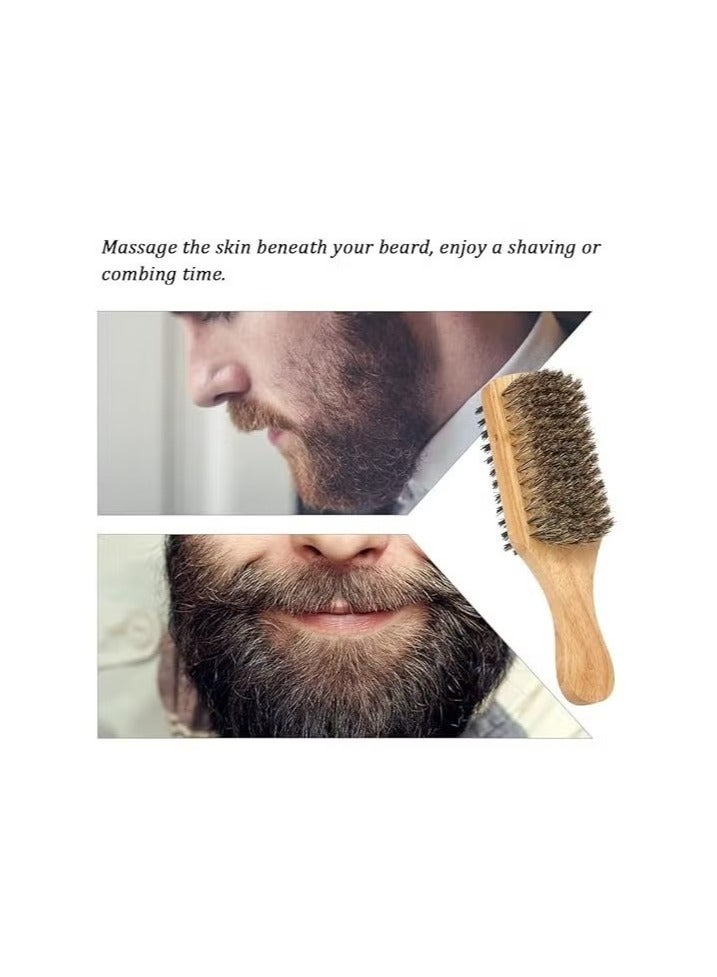 Beard Brush Double-Sided Facial Hair Brush Shaving Comb Male Mustache Brush - Image 4