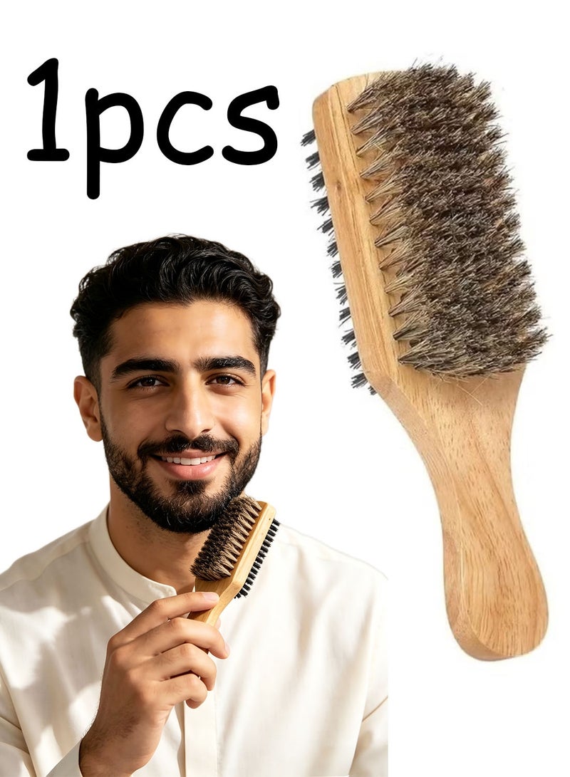 فرشاة اللحية، فرشاة شعر الوجه ذات الوجهين، مشط الحلاقة، فرشاة الشارب للرجال - Image 1