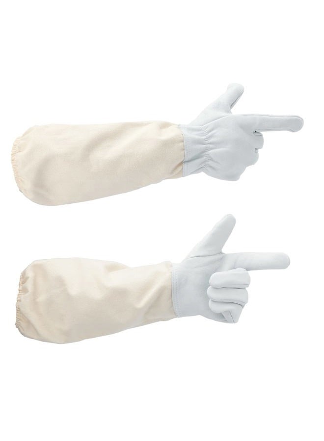 KINGLAKE Beekeeping Gloves Goatskin A Pair of Beekeeping Protective Gloves with Sleeves Large Perfect for The Beginner Beekeeper - Image 4