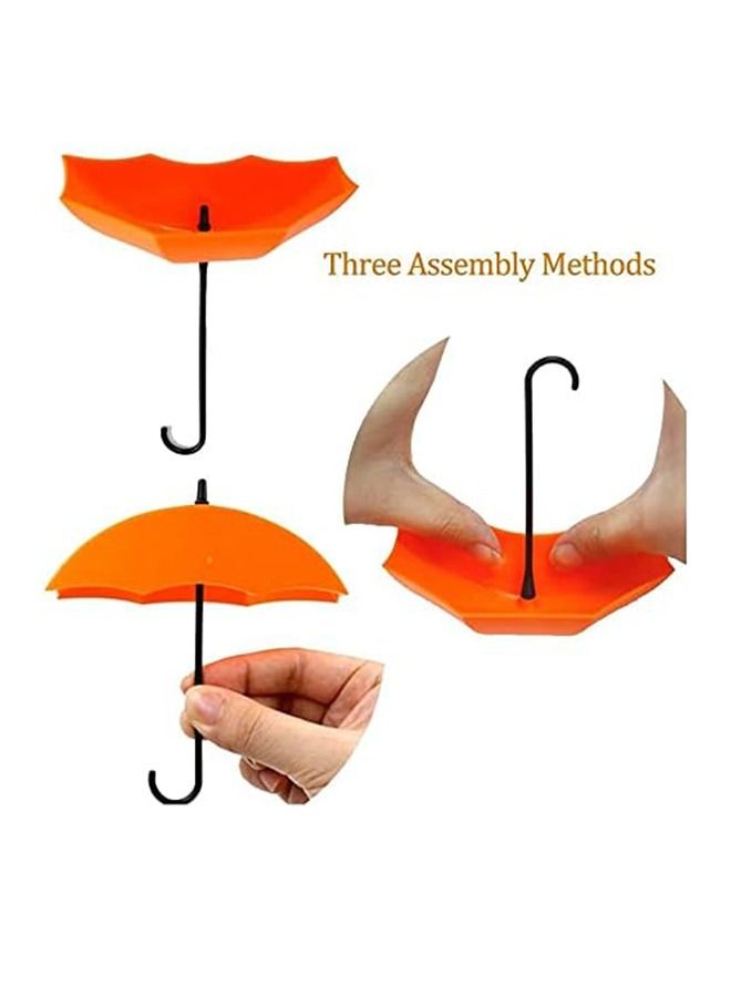 6PCS Colorful Umbrella Key Hooks, Adhesive Wall Hooks, Wall Rack Decorative, Key Holder, Key Organizer for Keys, Jewelry and Other Small Items  - Image 3