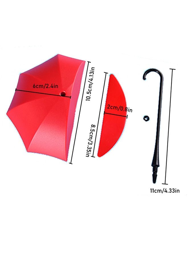 6PCS Colorful Umbrella Key Hooks, Adhesive Wall Hooks, Wall Rack Decorative, Key Holder, Key Organizer for Keys, Jewelry and Other Small Items  - Image 5
