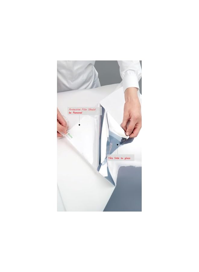 The Bros Premium Blue Daytime Privacy Window Film - Non-Adhesive Reflective Mirror Tint for Home and Office - Sun Blocking Glass Film - Size: 23.6x39.4 inches - Image 5