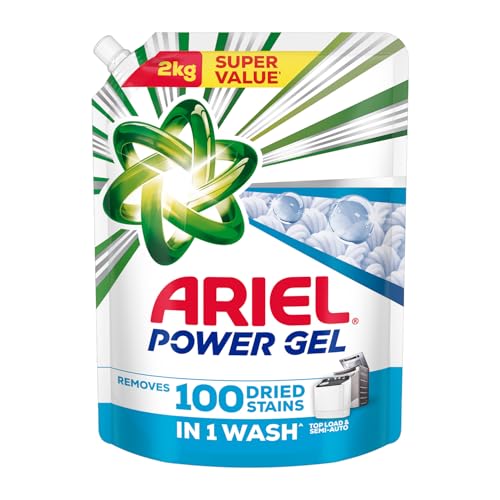 Ariel Power Gel Liquid Detergent for Top Load & Semi Auto – 2kg | Removes 100 Dried Stains in 1 Wash | Faster Dissolving | Long-Lasting Fragrance | Color Protection | At the price of Powders - Image 1