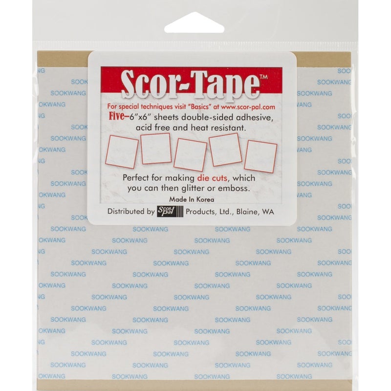 ScorPal SPC210 ScorTape Sheets 6 by 6Inch 5Pack