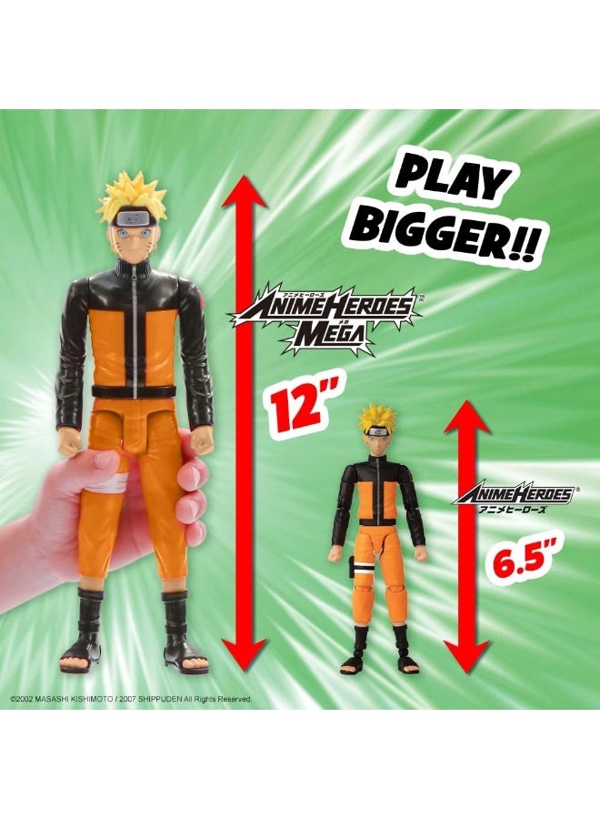 Bandai Anime Heroes Mega Naruto Uzumaki Collectible Figure 12-Inches - Image 5