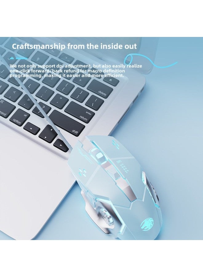 Forerunner Wired Game Mouse Mute Mechanical Macro Electric Competition Wireless Female Office Bluetooth Computer High Color Value-Color:Technology Black 【silent Rechargeable-bluetooth Dual Mode】 Upg - Image 5