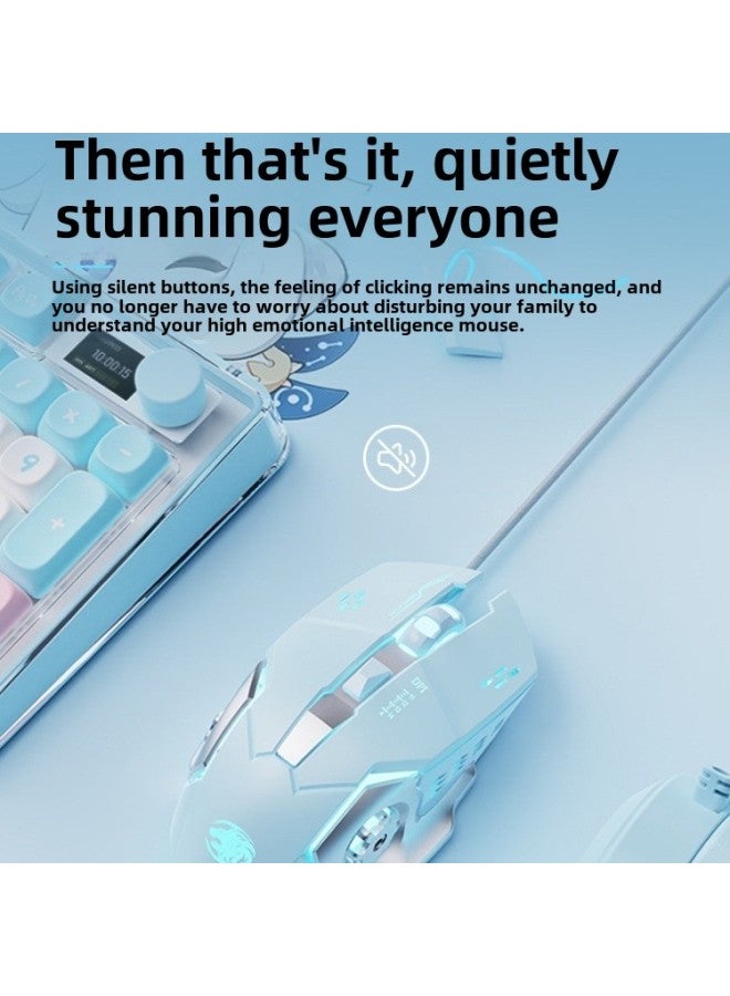 Forerunner Wired Game Mouse Mute Mechanical Macro Electric Competition Wireless Female Office Bluetooth Computer High Color Value-Color:Technology Black 【silent Rechargeable-bluetooth Dual Mode】 Upg - Image 3