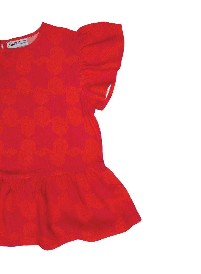 AIKO - Girls Rayon Top and Shorts Set with Cute Star Design 7-8Years - Image 2