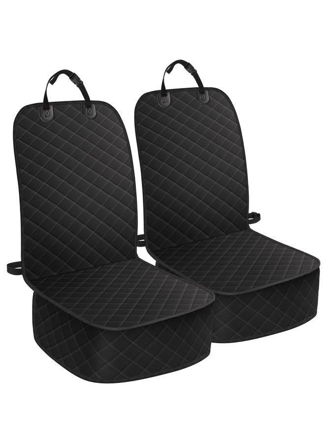 ELONGRIVER Dog Car Seat Covers, Waterproof Front Seat Cover for Dogs, Scratch-Proof, Nonslip Pet Passenger Seat Cover Protector, Universal Fit for Cars Trucks SUVs, Standard Size, 2 Packs Black - Image 1