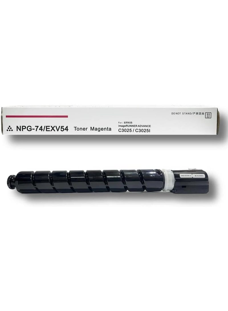 Toner Cartridge C-EXV 54 High Yield Toner Cartridge (1-Pack) Compatible with Printer Canon IR ADV C3025i, IR ADV C3125i, IR ADV C3226i (MAGENTA) - Image 1