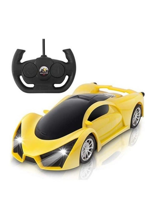 ميكسد USB قابلة لإعادة الشحن سيارات التحكم عن بعد - 1:16 سيارة سيارة نموذجية لعبة سباق رياضية كهربائية ، سيارة RC 2.4 جيجا هرتز مع ضوء للأطفال والكبار والفتيات والفتيان أفكار عطلة هدية - أصفر - Image 1