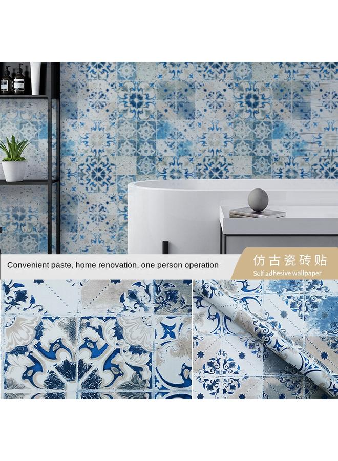 Bluejw Kitchen Wallpaper Self Adhesive Surface Stickers Bathroom Moisture Proof Waterproof Mosaic Wallpaper For Toilet - Image 1