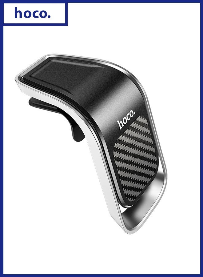 هوكو. حامل هاتف CA74 Universe مغناطيسي لفتح الهواء (أسود/فضي) - Image 1