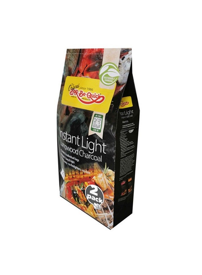 BAR-Be-Quick 2-Piece Instant Light Lumpwood Charcoal Black 1 kg ILCC0512 - Image 2