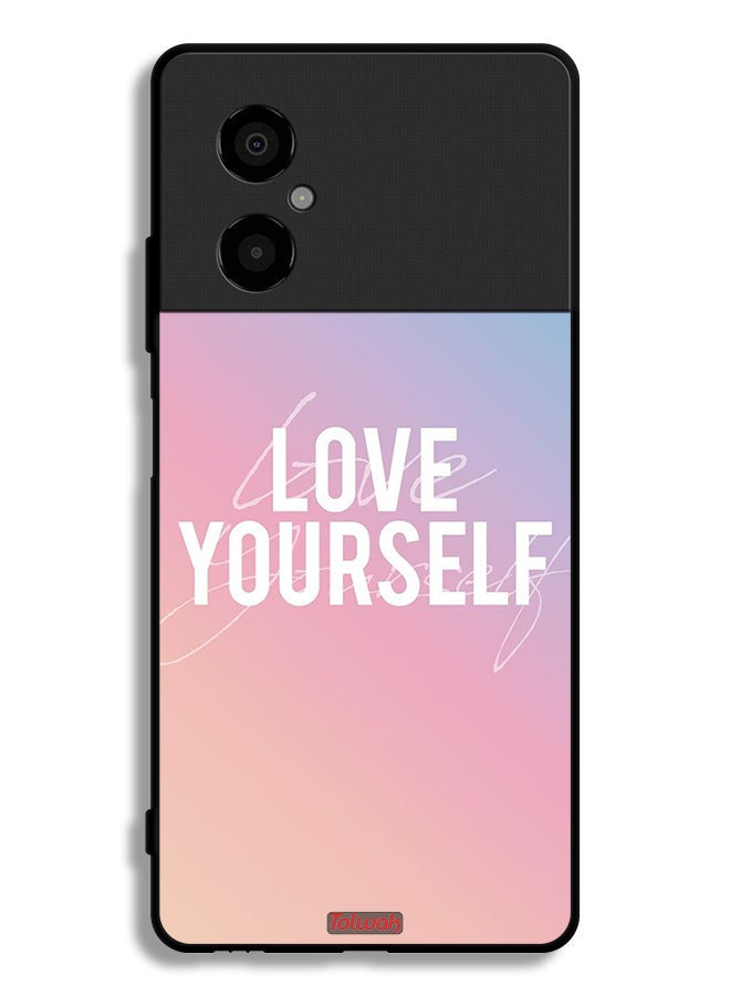 Tolwak Xiaomi Poco M4 5G Protective Case Cover Love Yourself - Image 2