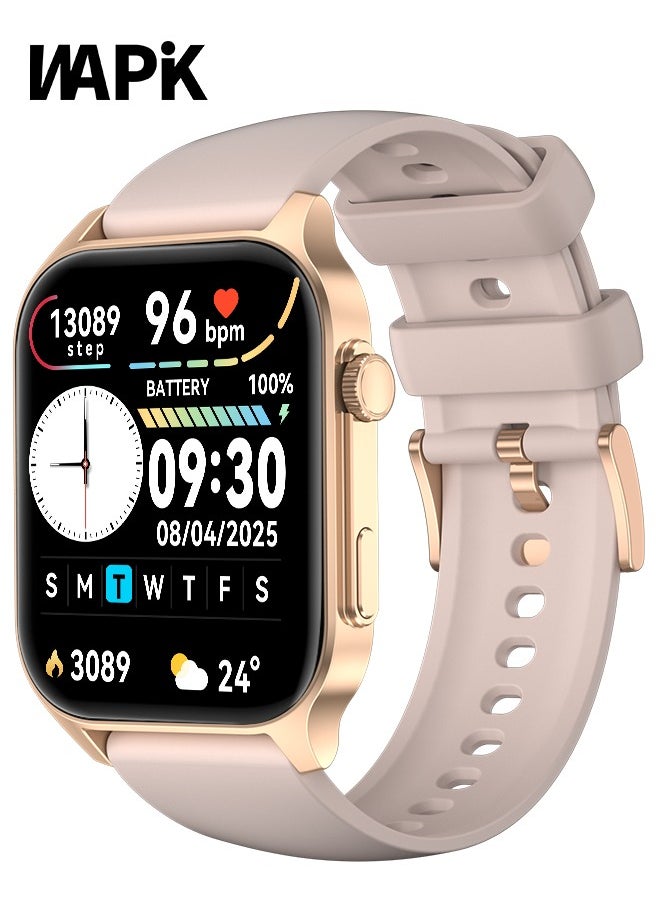 WAPIK - Korean Brand X5S Smart Watch,Business Smartwatch,Waterproof Fitness Watch, Bluetooth Calling,Smart Watch For Men, Zinc Alloy Vacuum Plating, Heart Rate Monitoring,Smartwatch for Women - Image 1