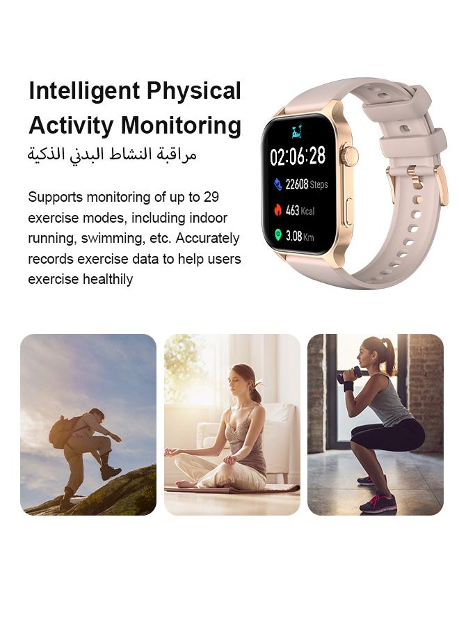 WAPIK - Korean Brand X5S Smart Watch,Business Smartwatch,Waterproof Fitness Watch, Bluetooth Calling,Smart Watch For Men, Zinc Alloy Vacuum Plating, Heart Rate Monitoring,Smartwatch for Women - Image 1