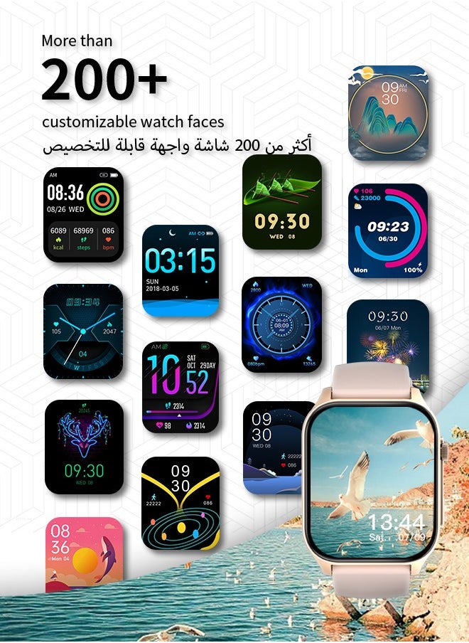 WAPIK - Korean Brand X5S Smart Watch,Business Smartwatch,Waterproof Fitness Watch, Bluetooth Calling,Smart Watch For Men, Zinc Alloy Vacuum Plating, Heart Rate Monitoring,Smartwatch for Women - Image 1