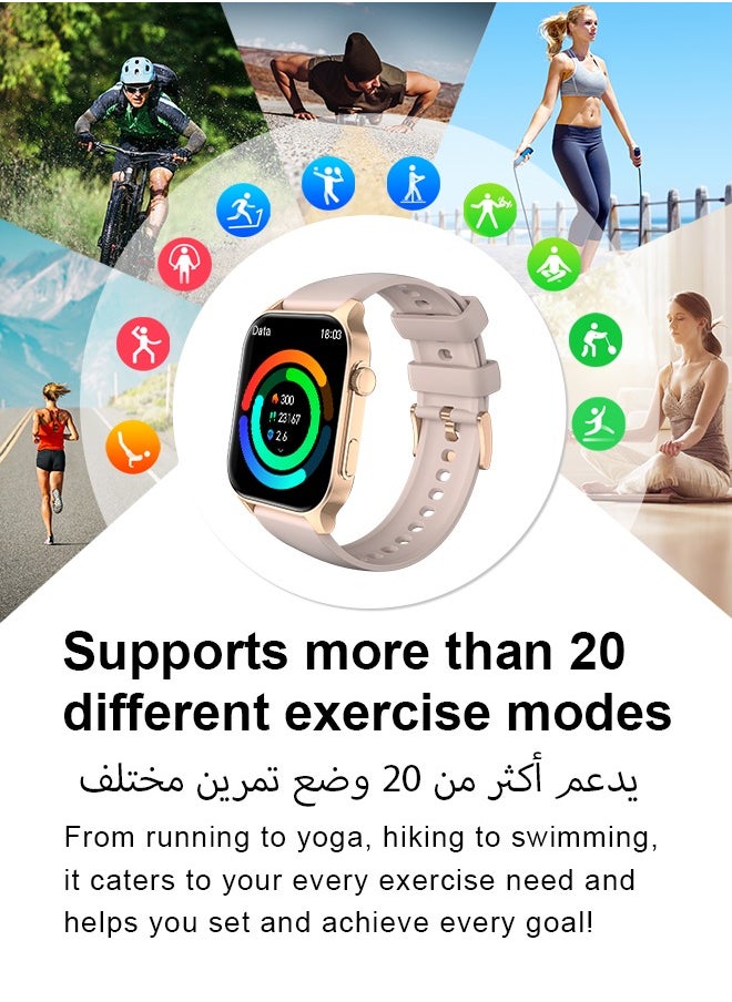 WAPIK - Korean Brand X5S Smart Watch,Business Smartwatch,Waterproof Fitness Watch, Bluetooth Calling,Smart Watch For Men, Zinc Alloy Vacuum Plating, Heart Rate Monitoring,Smartwatch for Women - Image 1