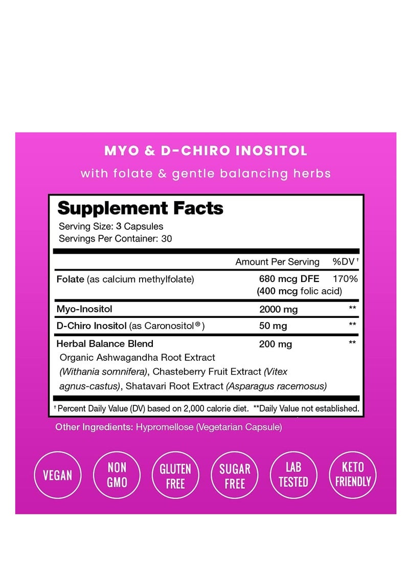 NutraChamps - مكمل ميو-إينوزيتول ودي-شيرو إينوزيتول 90 كبسولة - Image 1