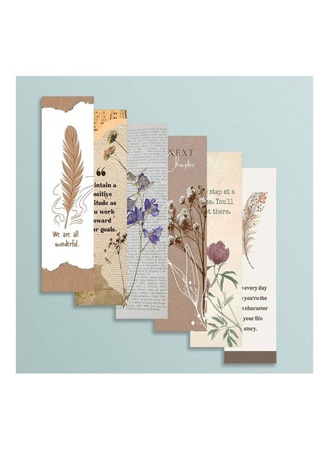 6 قطع من فاصلة النوت بوك والكتب بتصميم مميز