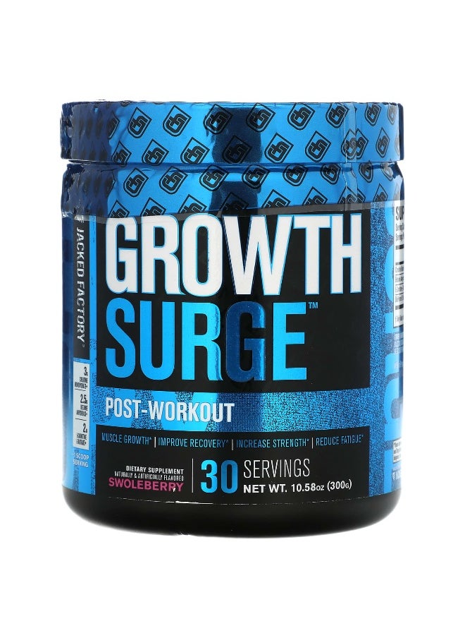 Jacked Factory - Jacked Factory, Growth Surge, Post-Workout, Swoleberry, 10.58 oz (300 g) - Image 1