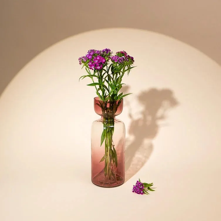 Muun Home Muun Home Grande Handblown Glass Vase for Flowers & Home Decor | Lilac Decorative Table Vase