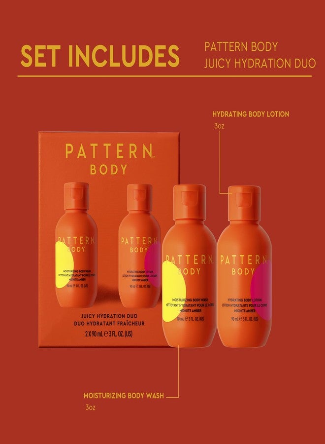 باترن مجموعة PATTERN Beauty by Tracee Ellis Ross Mini Juicy Hydration Body Duo، قطعتان، لوشن للجسم 3 أونصة سائلة وغسول للجسم 3 أونصة سائلة - Image 2