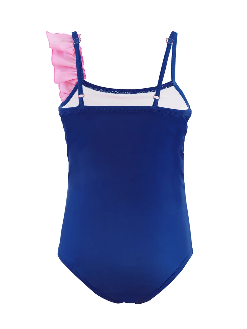 دينوكيدس ملابس سباحة للبنات بطيات على شكل وحيد القرن