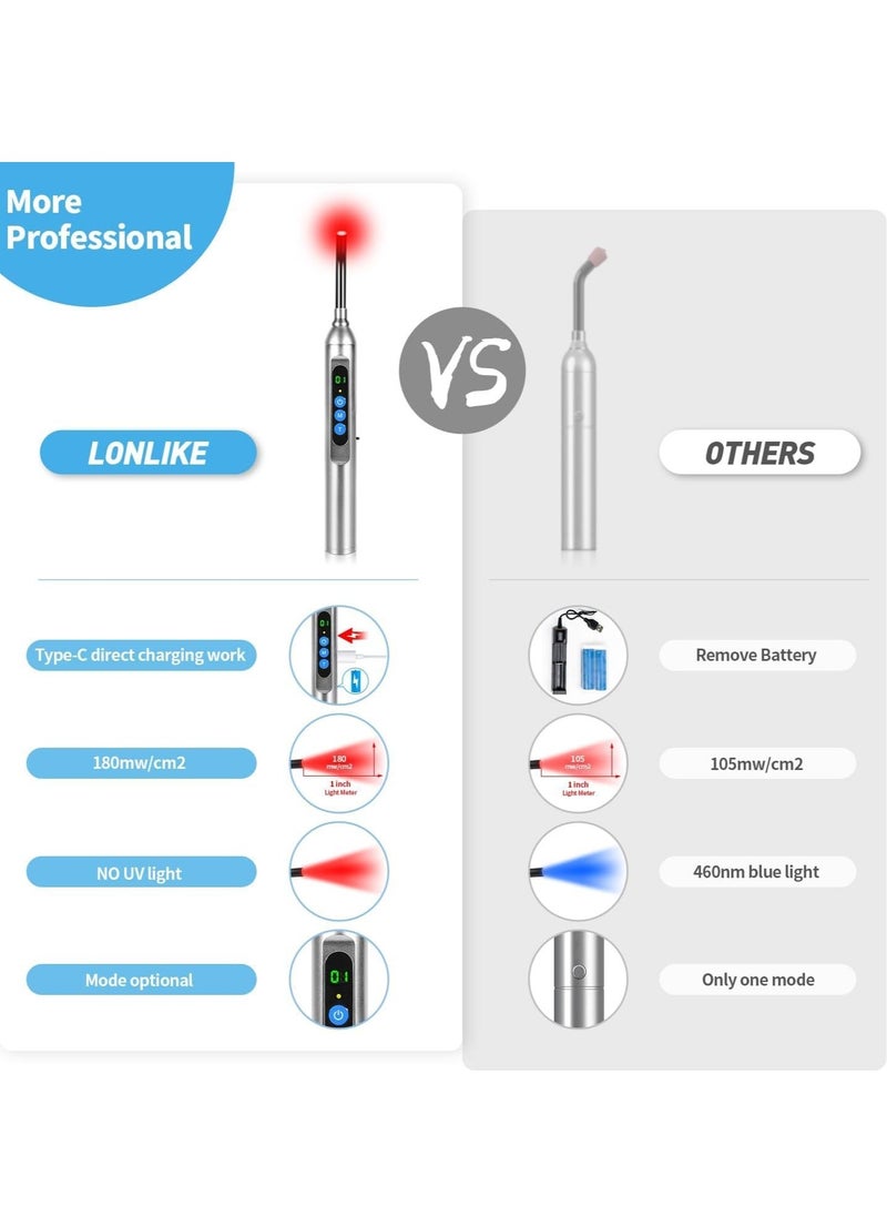 Generic - Cold Sore Treatment Device, Canker Fever Blister Treatment, Mouth Sores Red Light Therapy for Lips Nose Ear Hands Joint Pain Relief, Infrared Device Body Face - Image 1