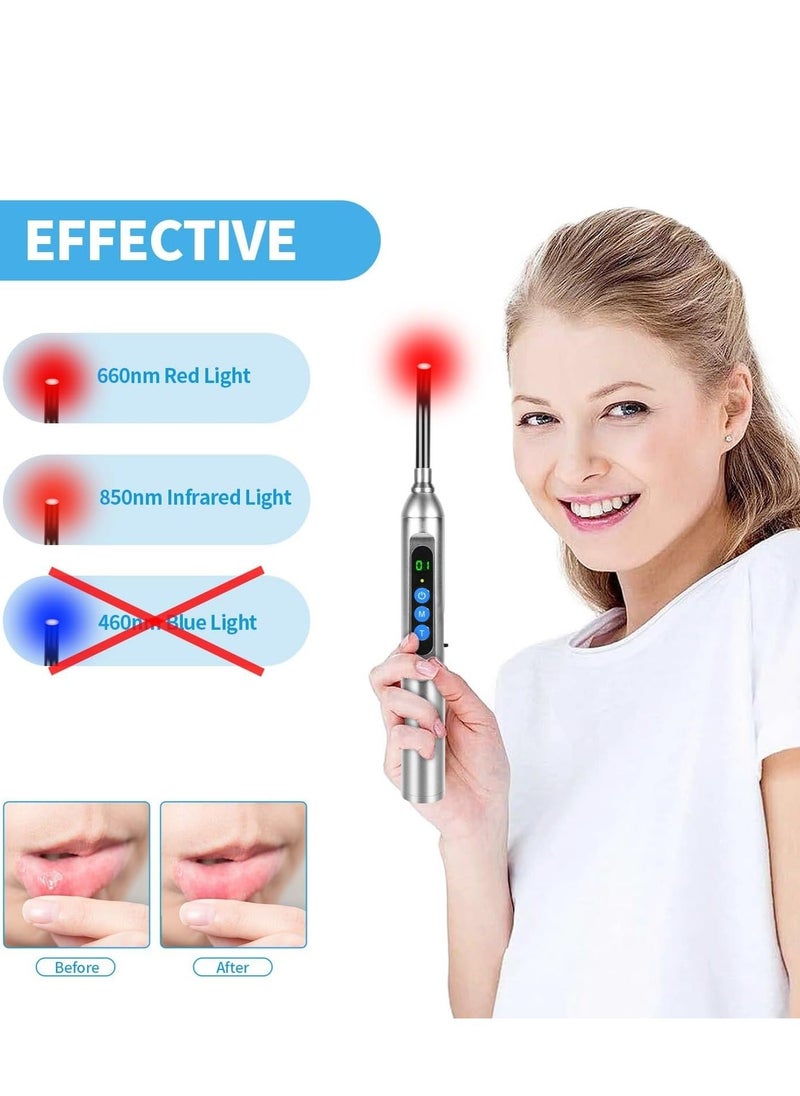 Generic - Cold Sore Treatment Device, Canker Fever Blister Treatment, Mouth Sores Red Light Therapy for Lips Nose Ear Hands Joint Pain Relief, Infrared Device Body Face - Image 1