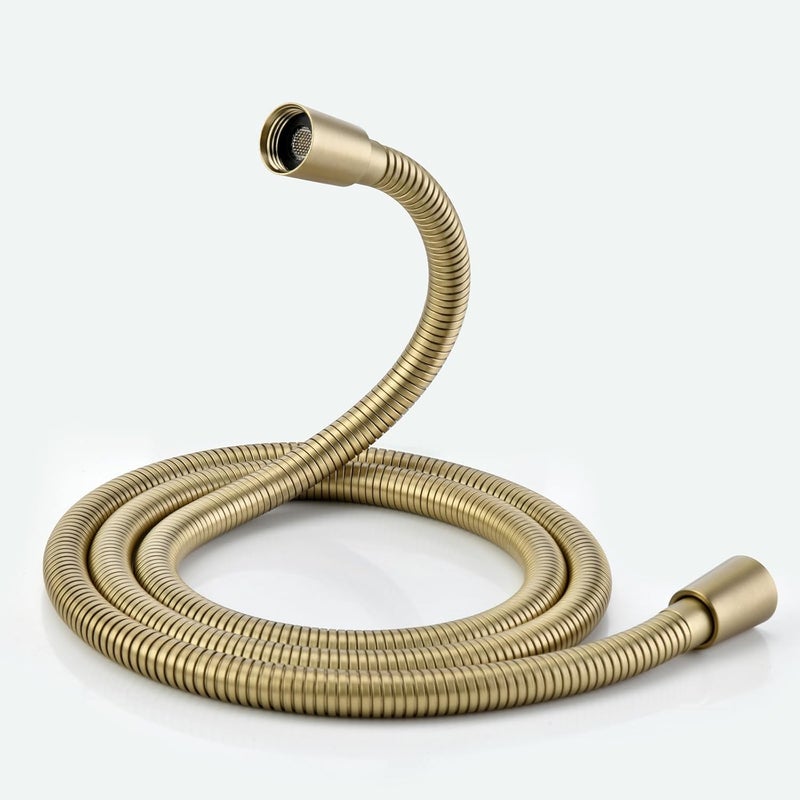 JASYA 59 Inches Shower Hose Replacement Gold 304 Stainless Steel Handheld Shower Head Hoses Flexible ＆smooth Rv Shower Hose Extra Long 5ft High Pressure Bidet Hoses Brushed Gold - Image 1