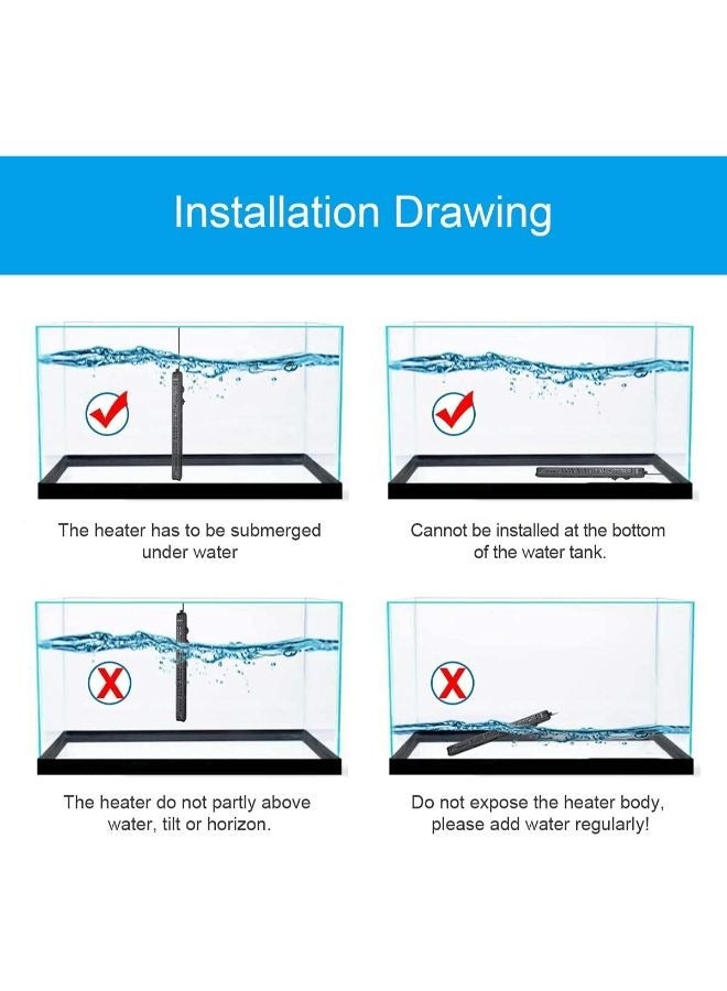 Generic Adjustable Aquarium Heater Fast Heating Safe Protective Case  - Image 2